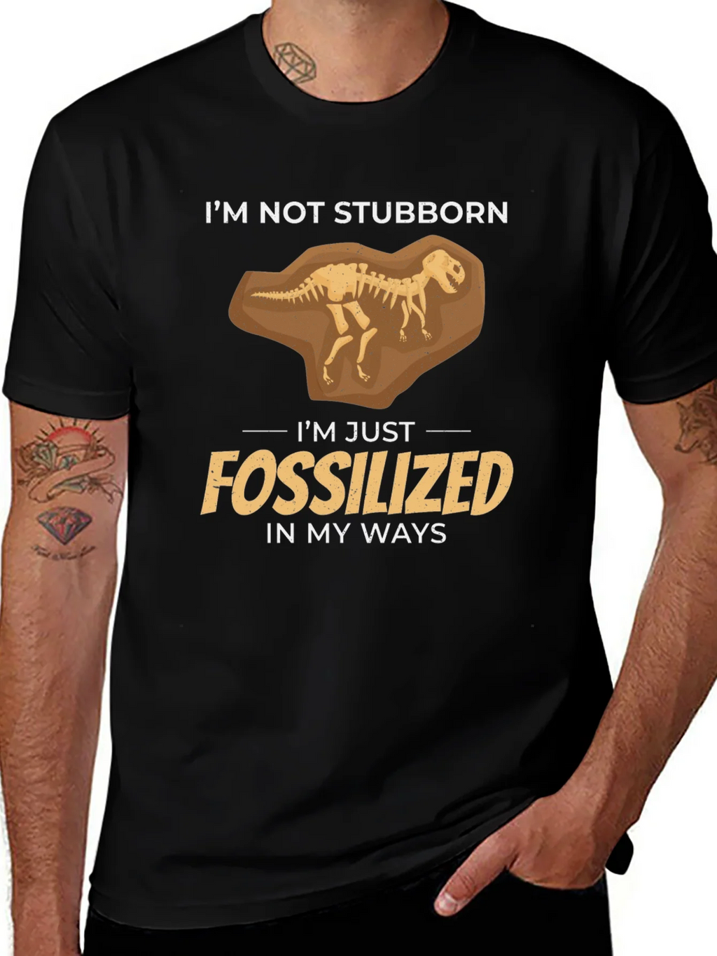 Fossilized Funny Graphic T-Shirt product image 1