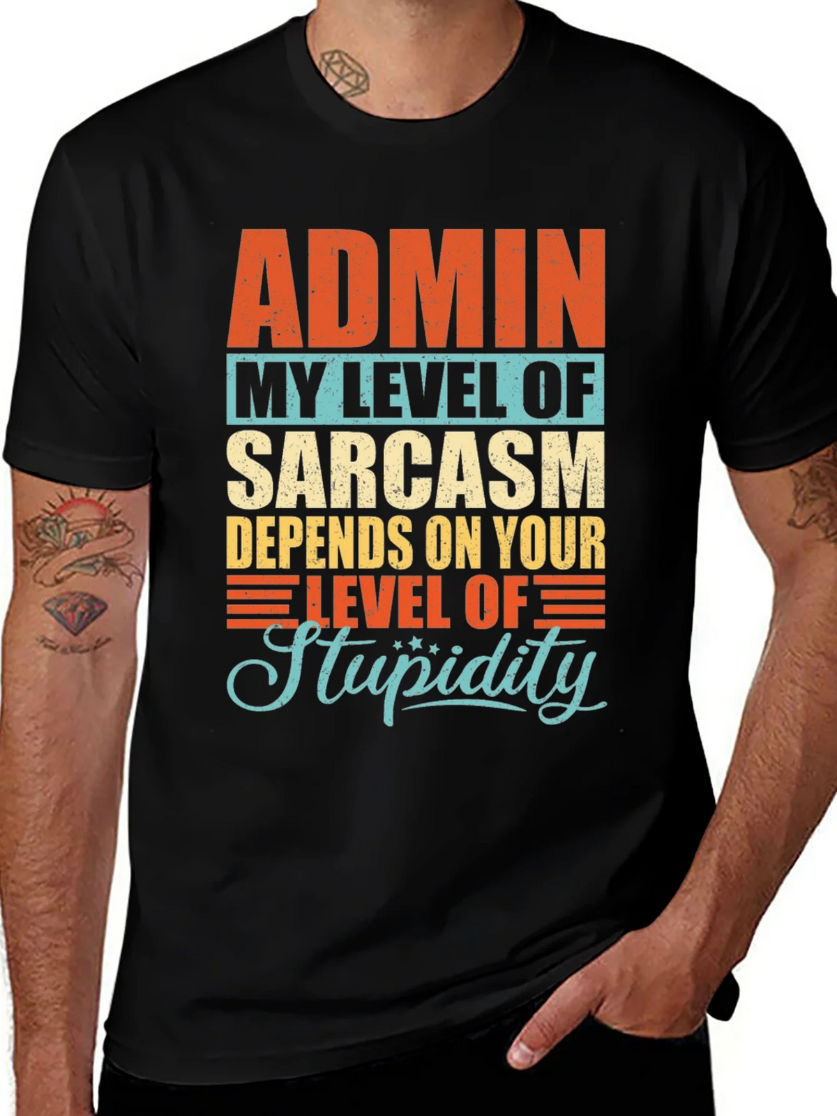 Admin Sarcasm Level T-Shirt product image 1