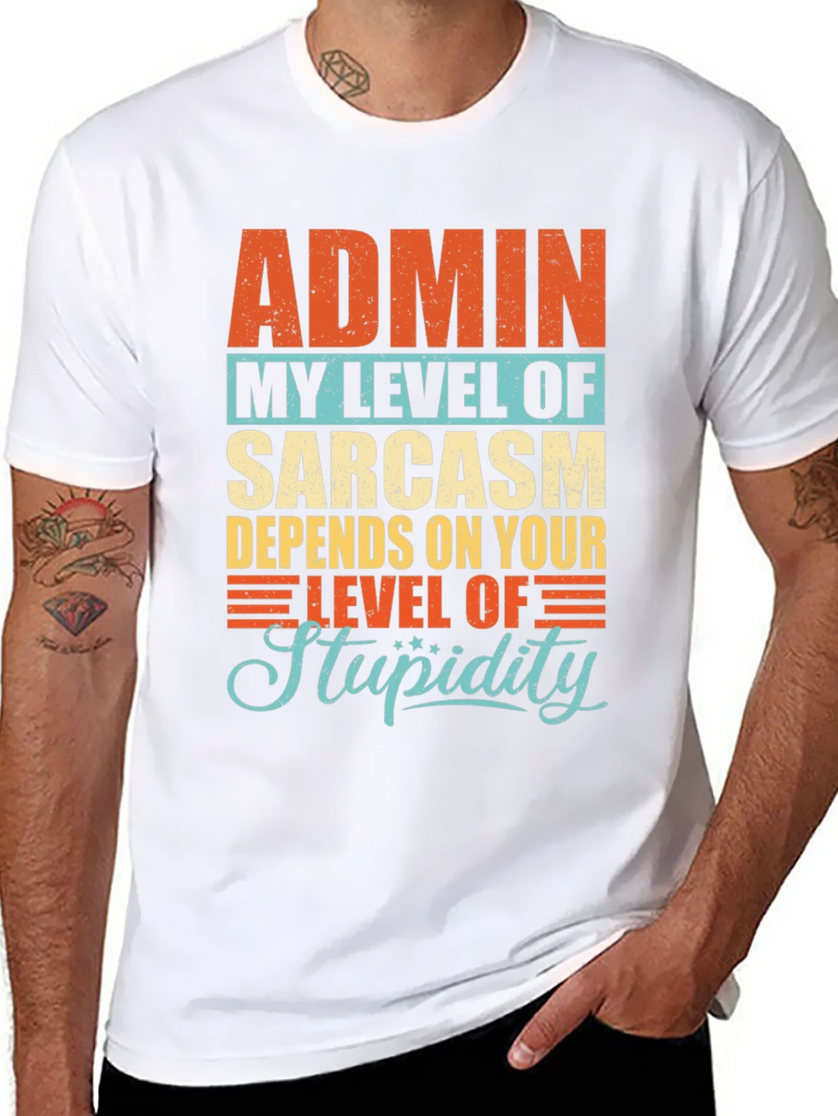 Admin Sarcasm Level T-Shirt product image 7