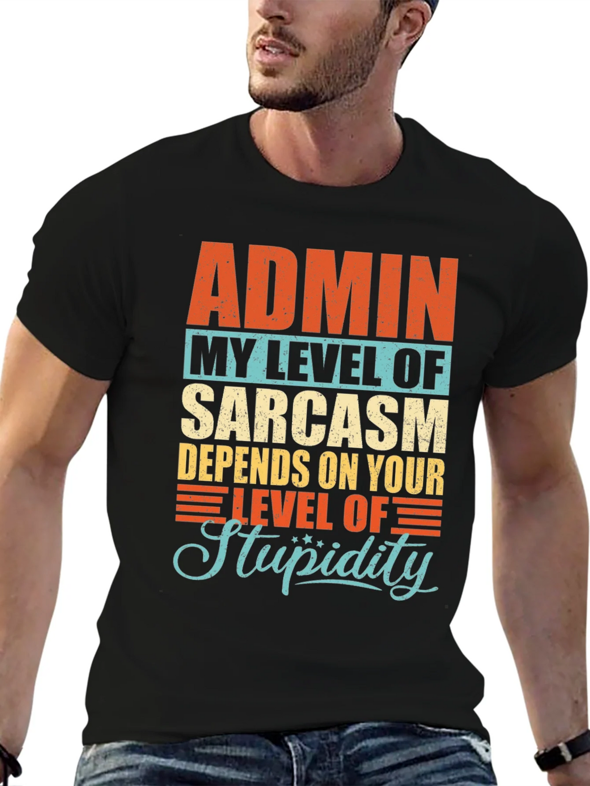 Admin Sarcasm Level T-Shirt product image 6