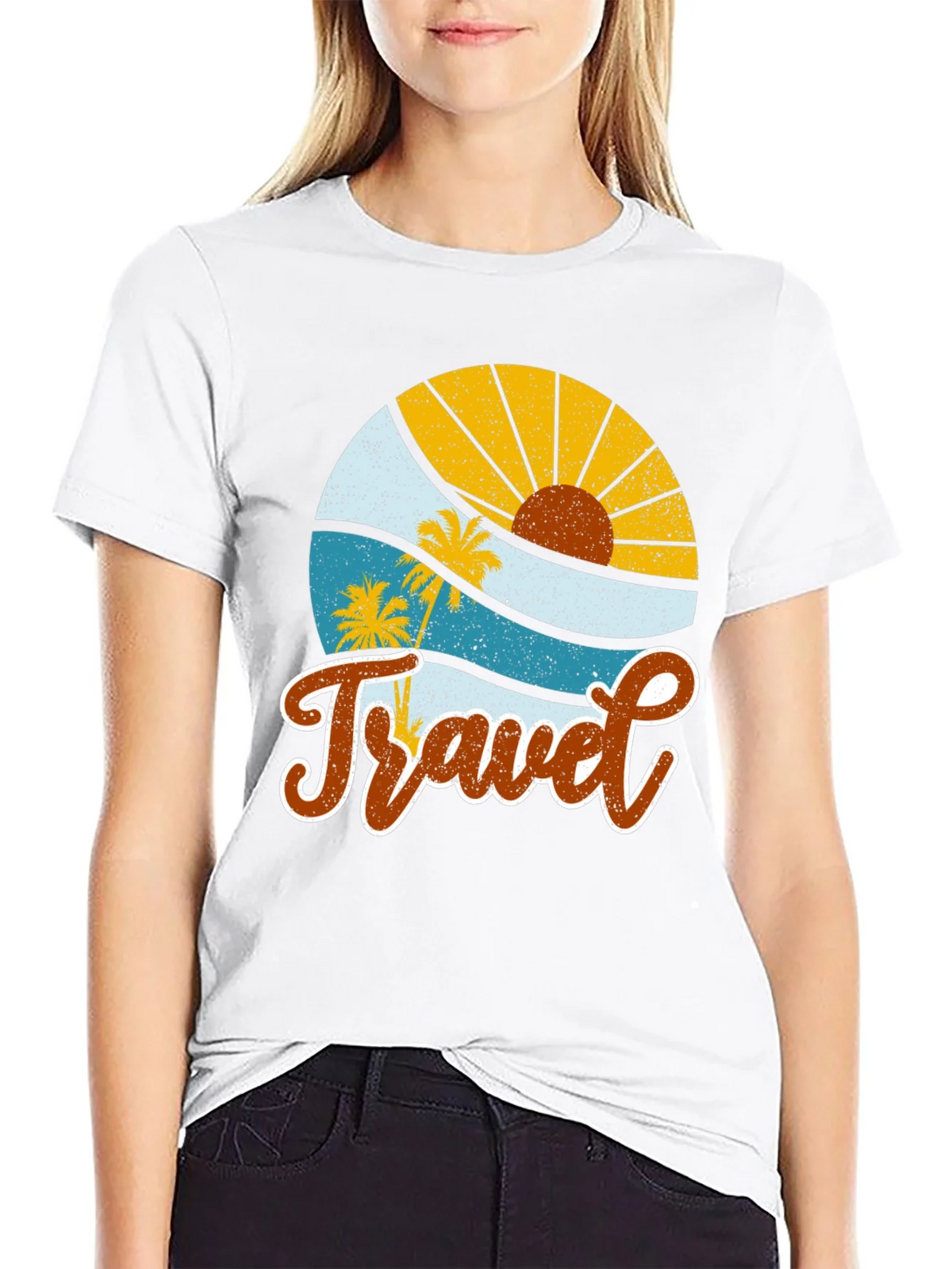 Retro Travel Graphic Tee - Tropical Vacation Shirt product image 8