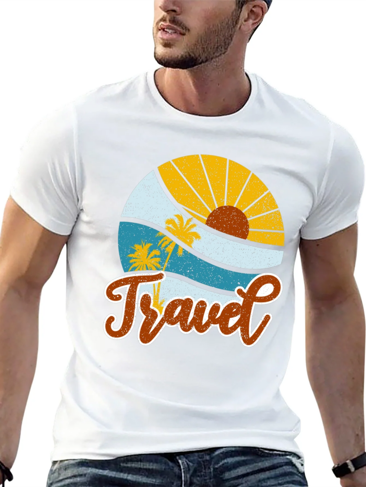 Retro Travel Graphic Tee - Tropical Vacation Shirt product image 12