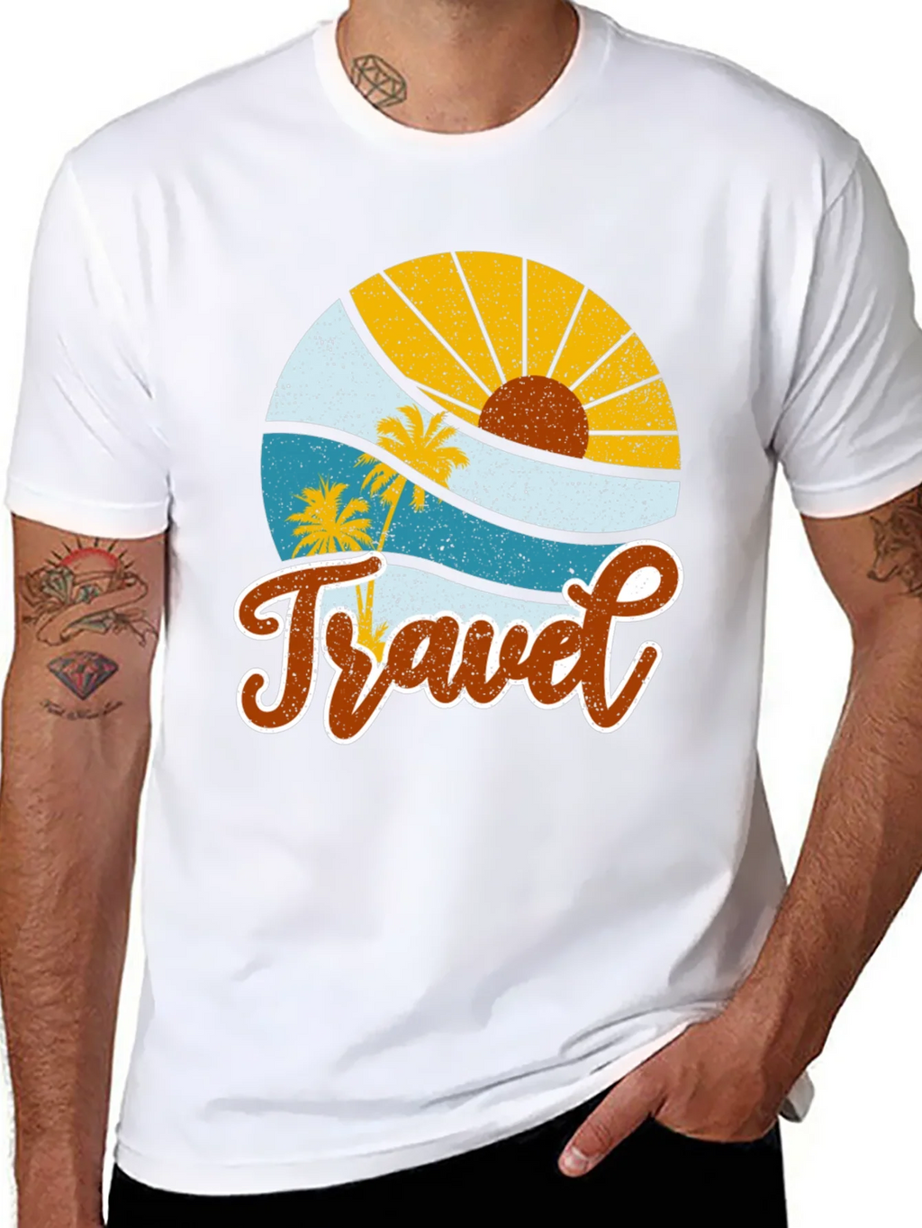 Retro Travel Graphic Tee - Tropical Vacation Shirt product image 7