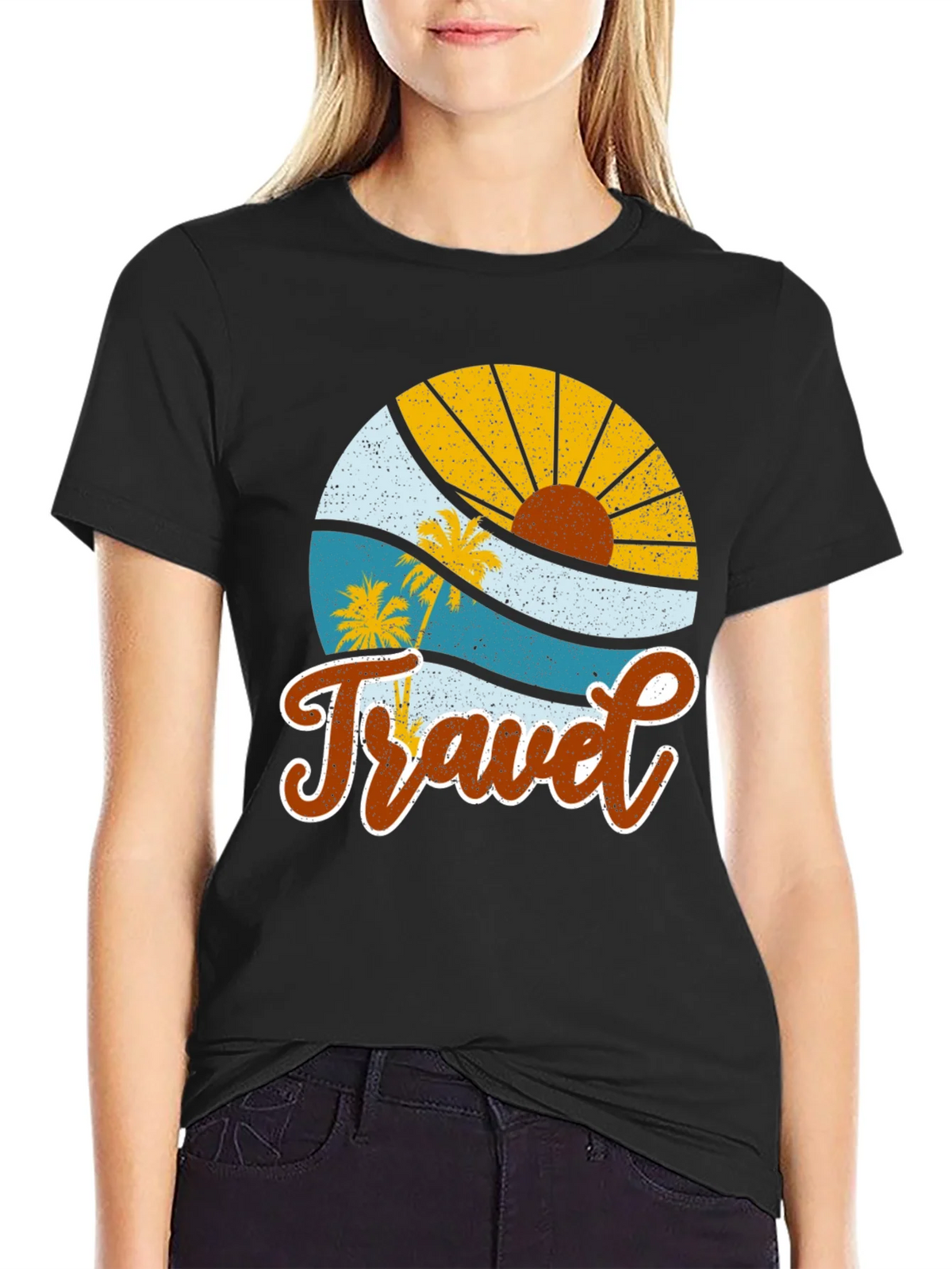 Retro Travel Graphic Tee - Tropical Vacation Shirt product image 2
