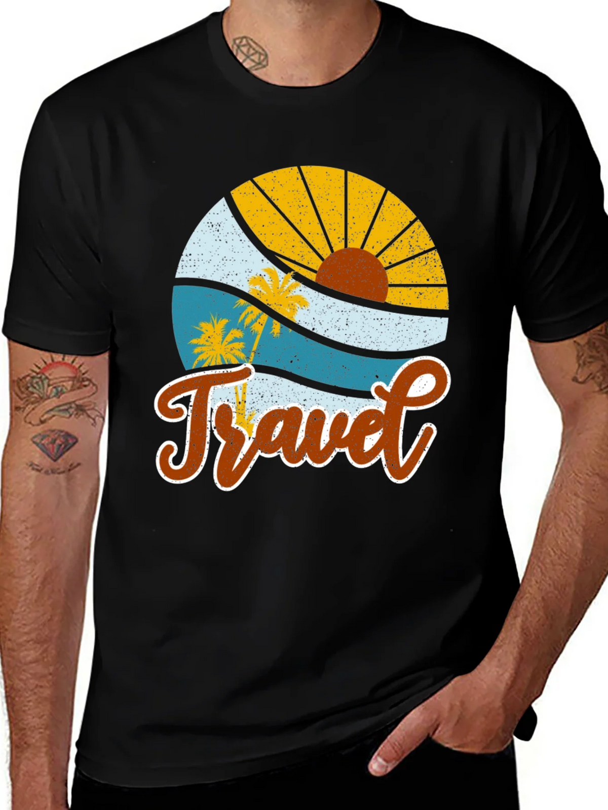 Retro Travel Graphic Tee - Tropical Vacation Shirt product image 1