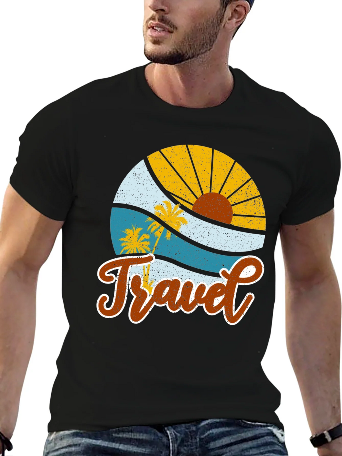 Retro Travel Graphic Tee - Tropical Vacation Shirt product image 6