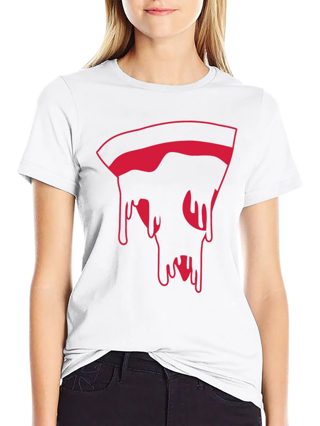 Pizza Slice Graphic Tee - Modern Mens Black T-Shirt product image 8