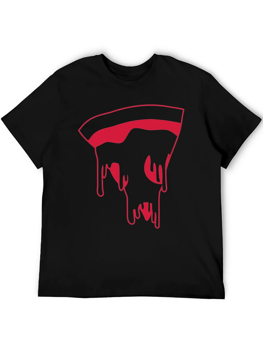 Pizza Slice Graphic Tee - Modern Mens Black T-Shirt product image 5