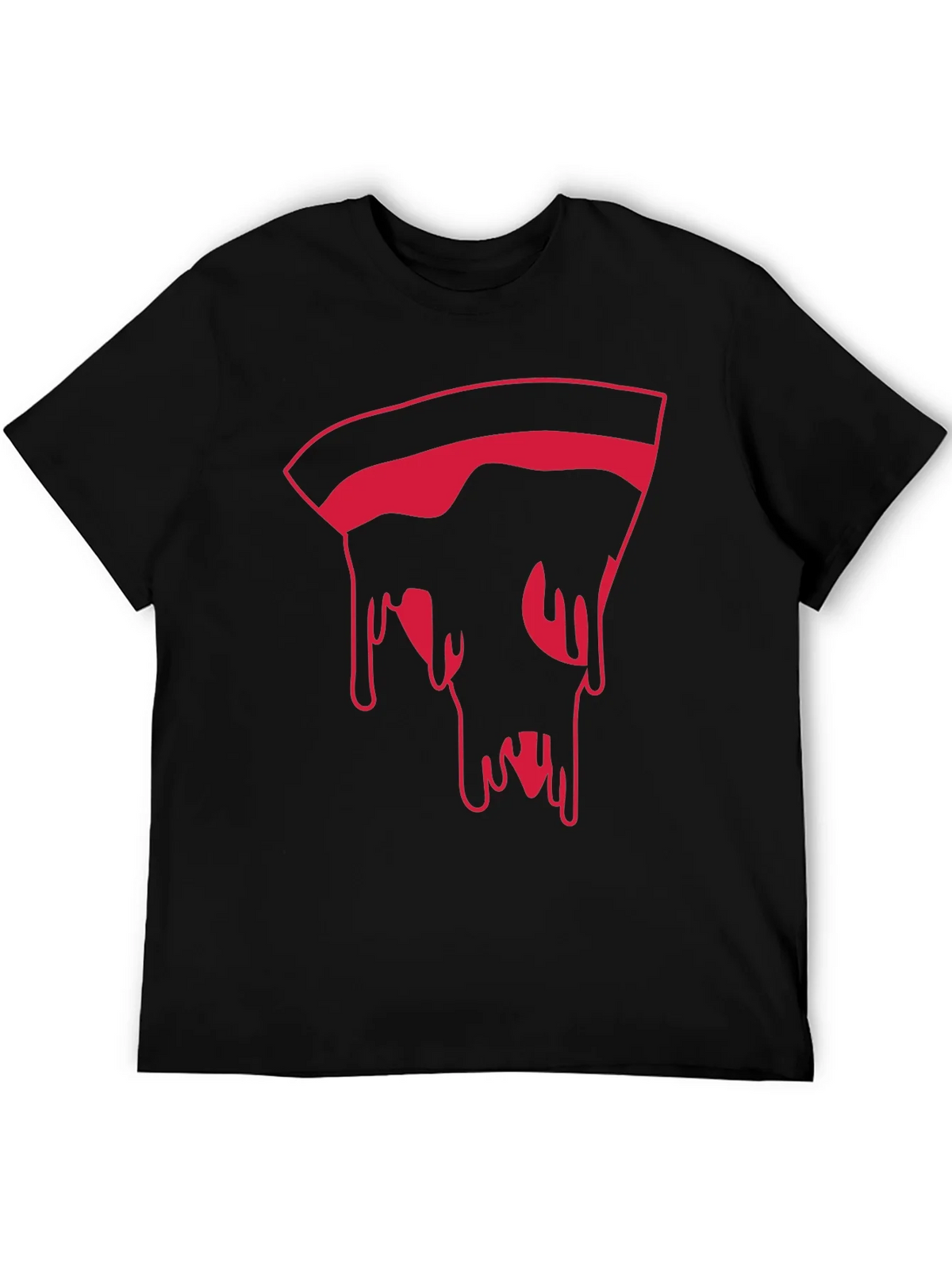 Pizza Slice Graphic Tee - Modern Mens Black T-Shirt product image 5