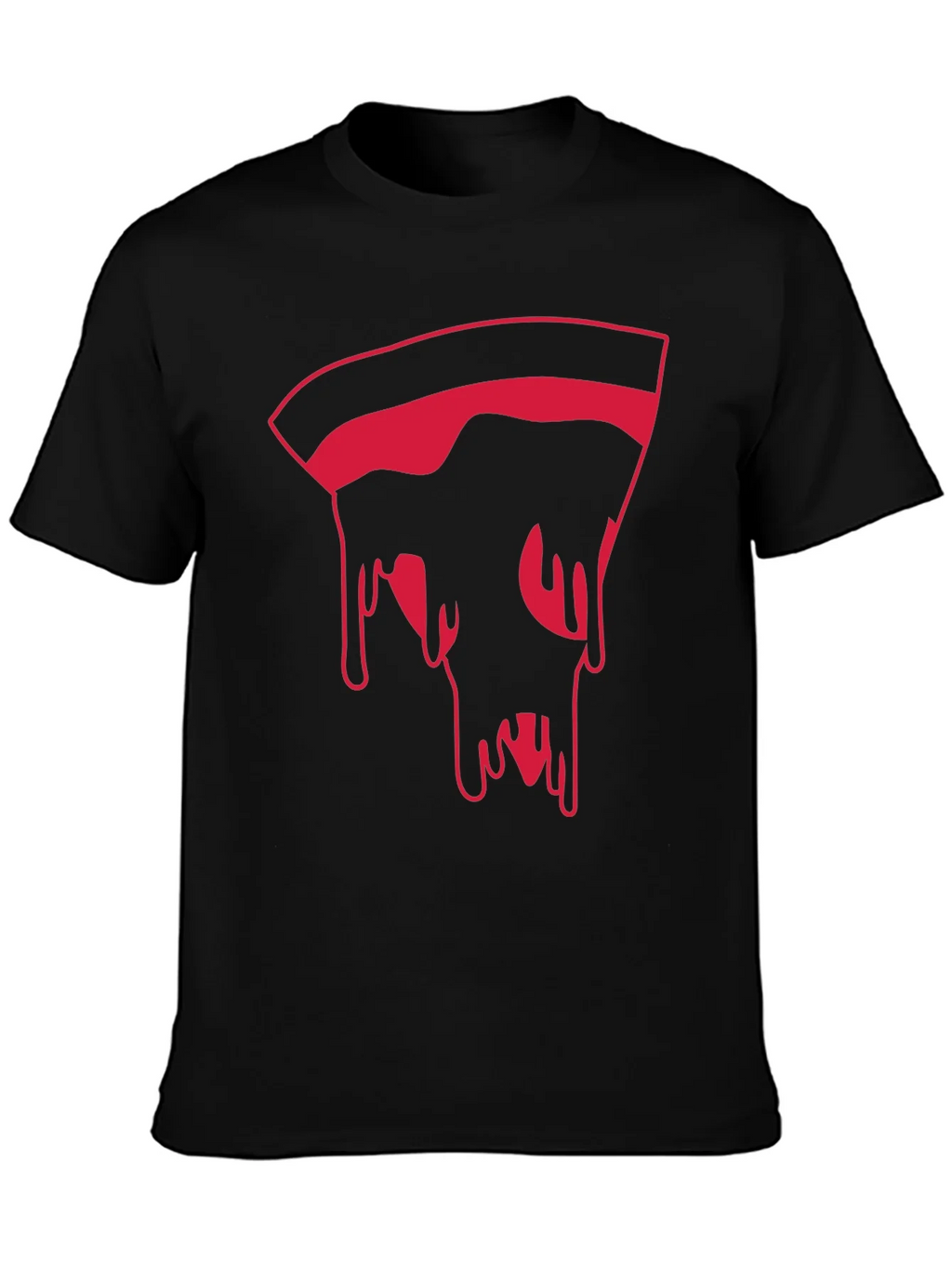 Pizza Slice Graphic Tee - Modern Mens Black T-Shirt product image 3