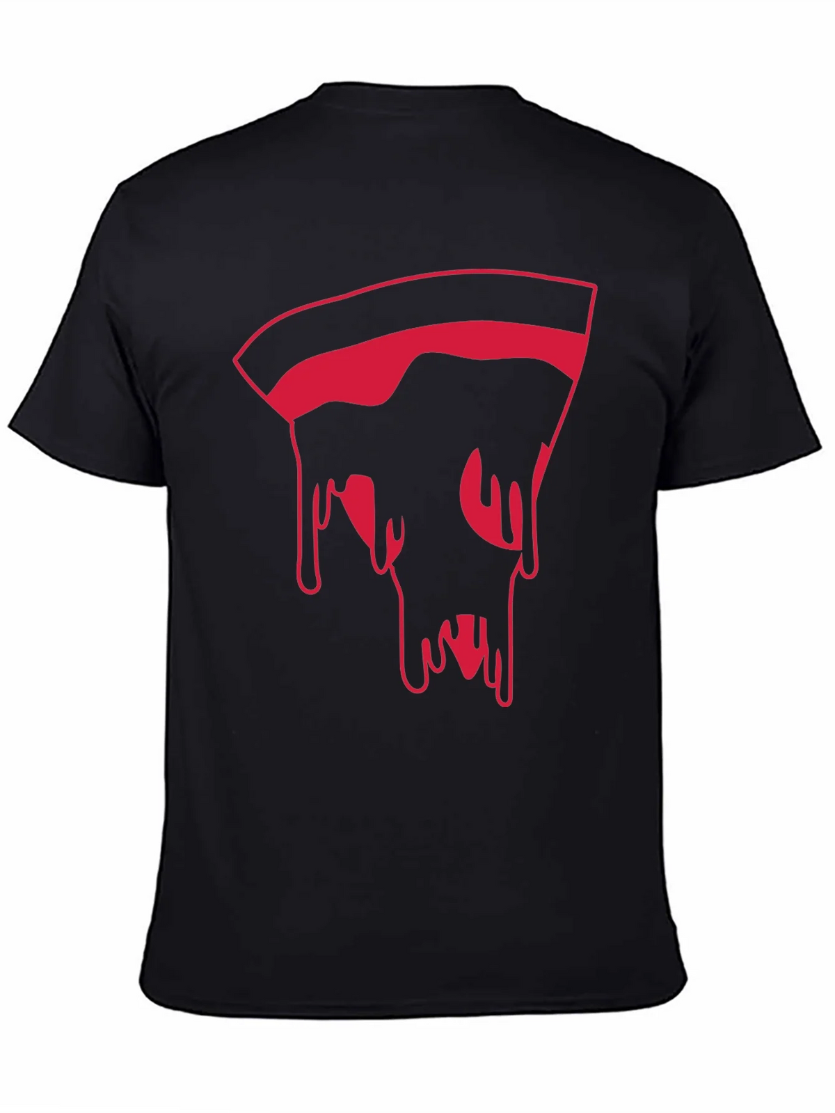 Pizza Slice Graphic Tee - Modern Mens Black T-Shirt product image 4