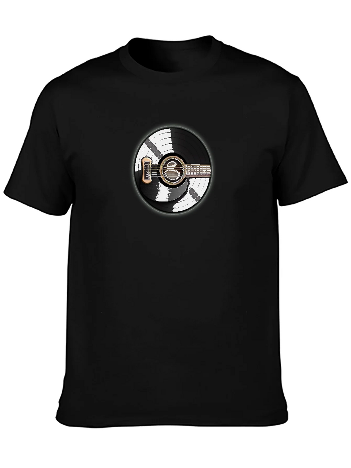 Vinyl Record Guitar Graphic T-Shirt product image 3