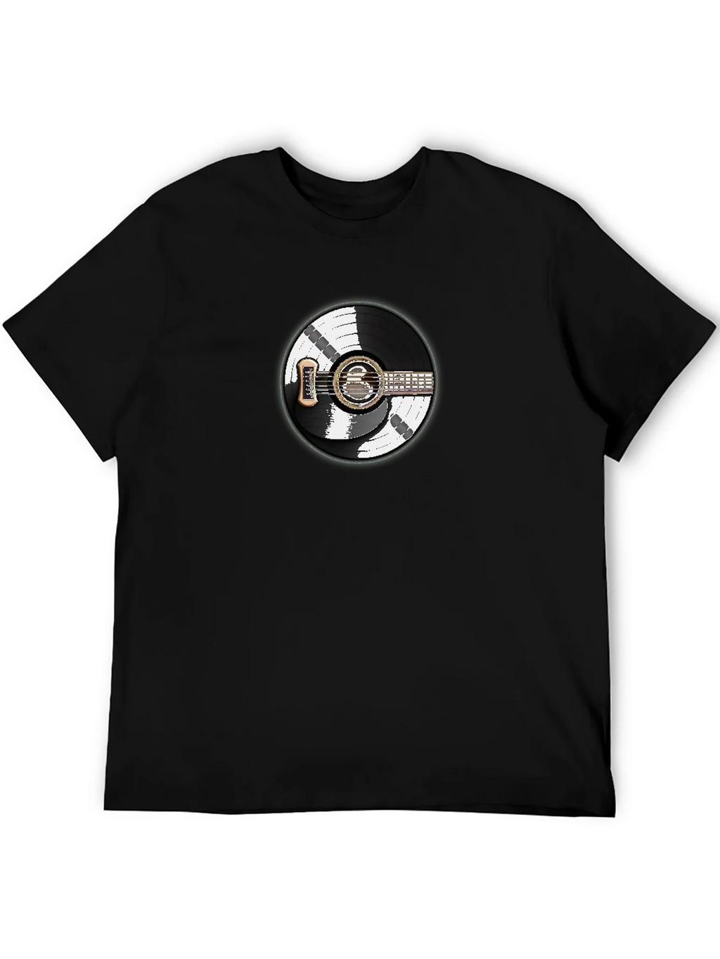 Vinyl Record Guitar Graphic T-Shirt product image 5