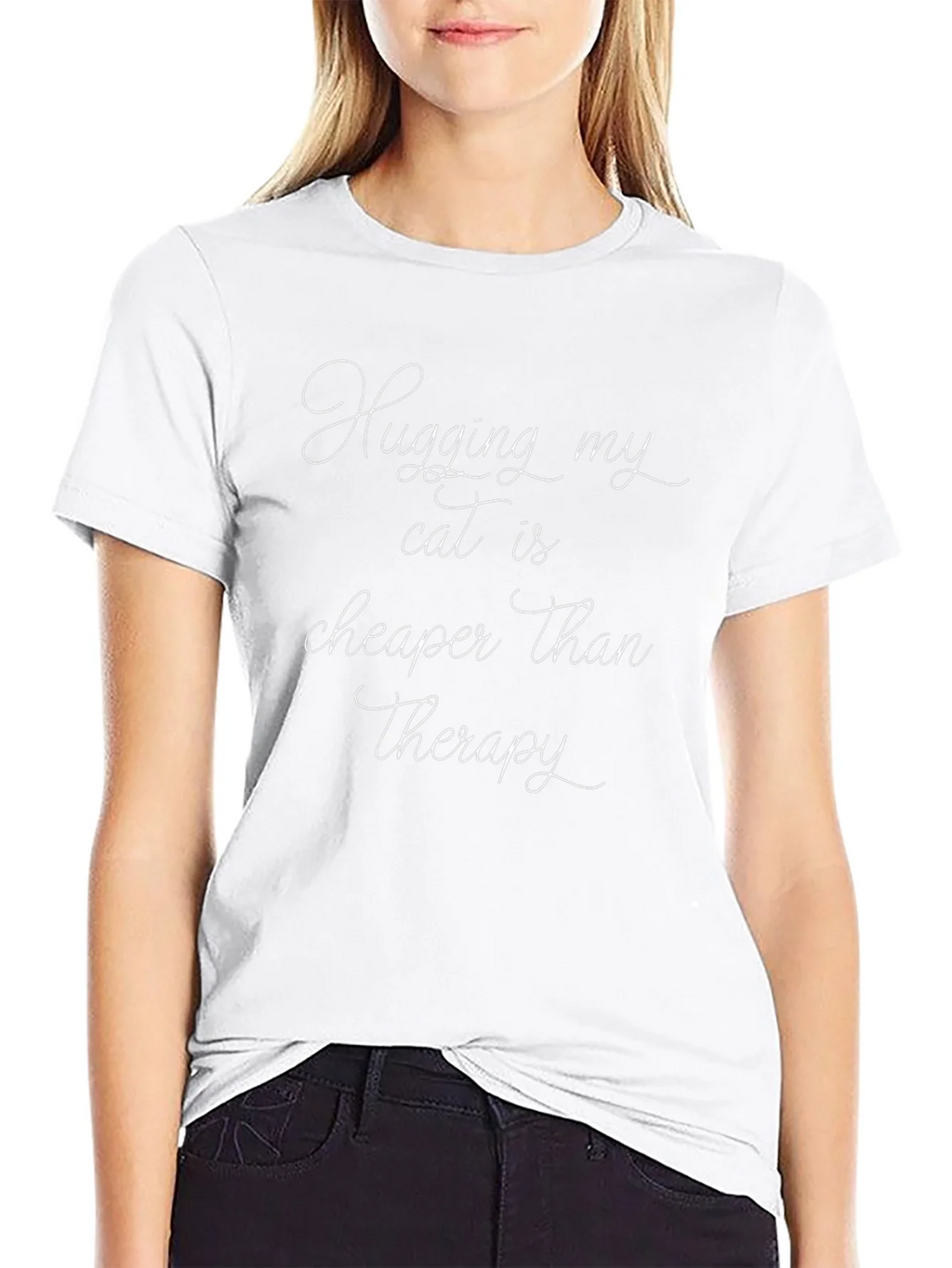 Cat Lover Therapy T-Shirt Funny Hugs Tee product image 8