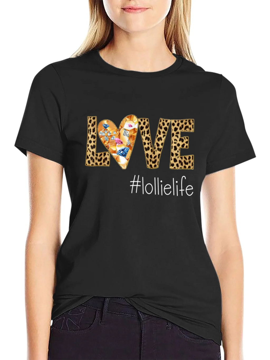 Leopard Print Love Graphic Tee - Lollielife product image 2