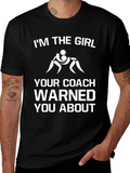 Wrestling Girl T-Shirt - Coach Warned You About product image 1
