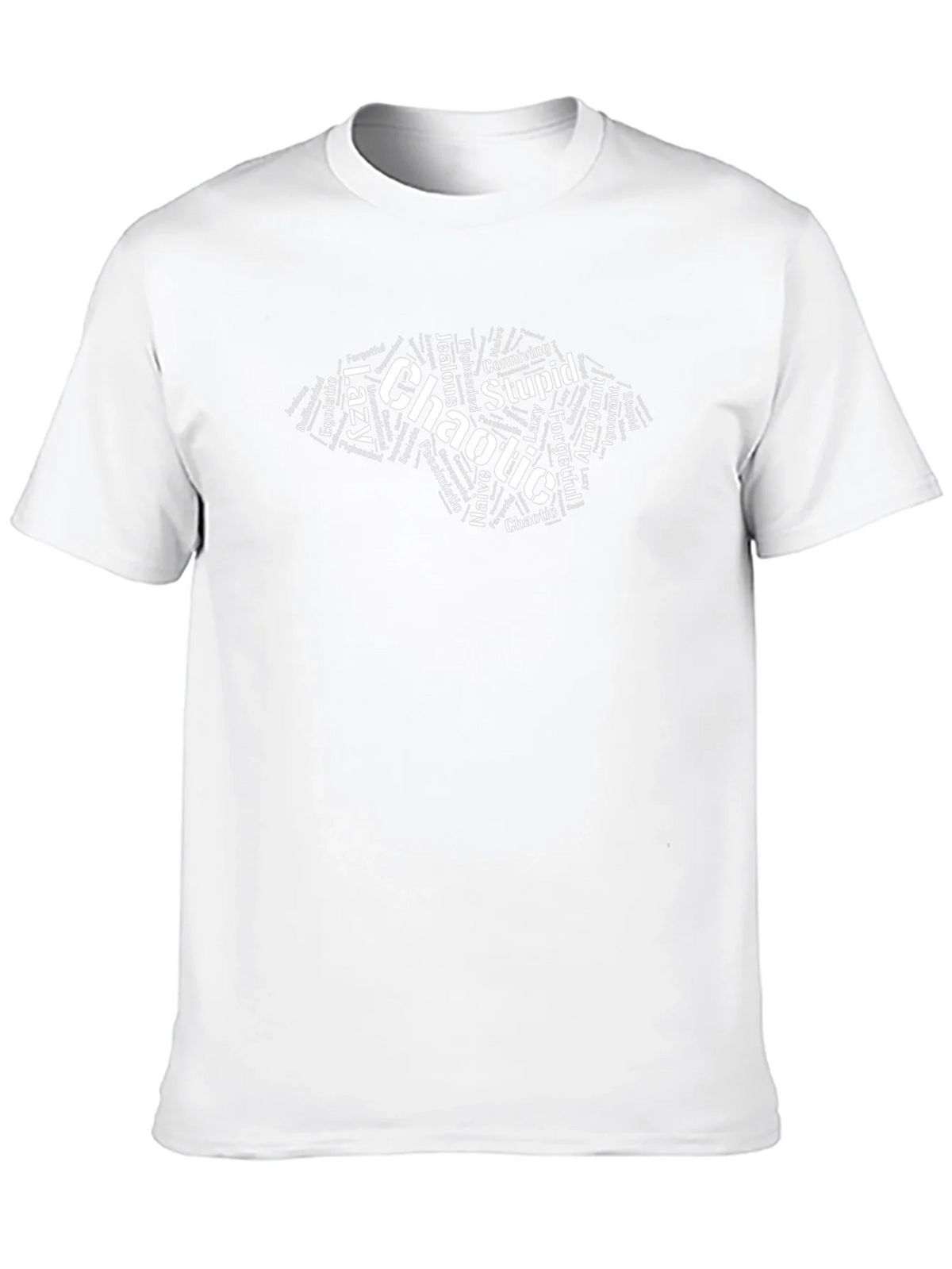Chaotic Word Art T-Shirt - Black Graphic Tee product image 9