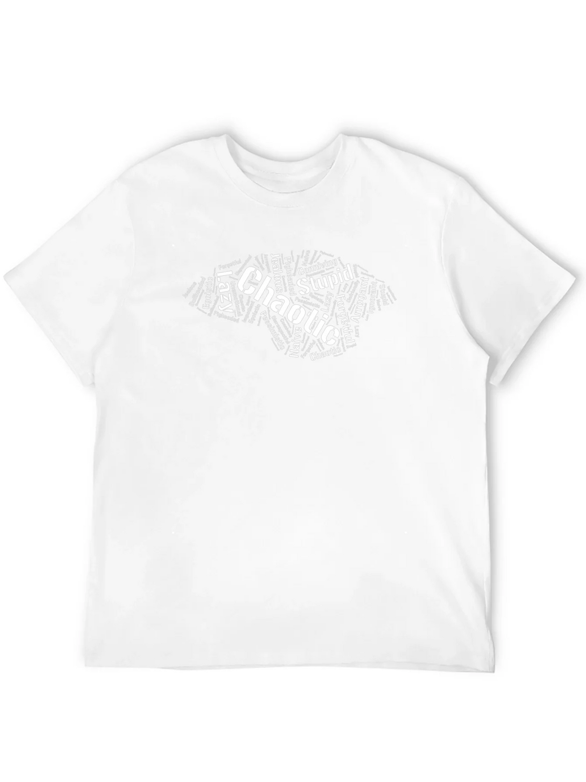 Chaotic Word Art T-Shirt - Black Graphic Tee product image 11
