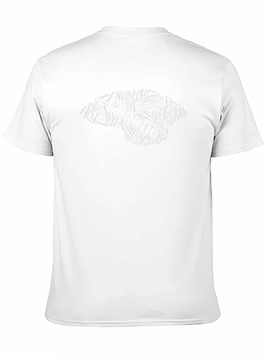 Chaotic Word Art T-Shirt - Black Graphic Tee product image 10