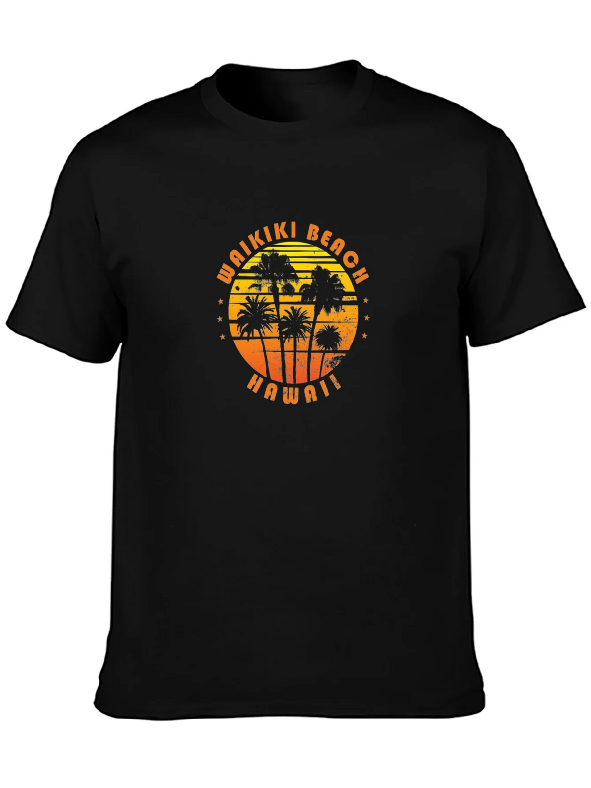 Waikiki Beach Hawaii Palm Tree Graphic T-Shirt product image 3