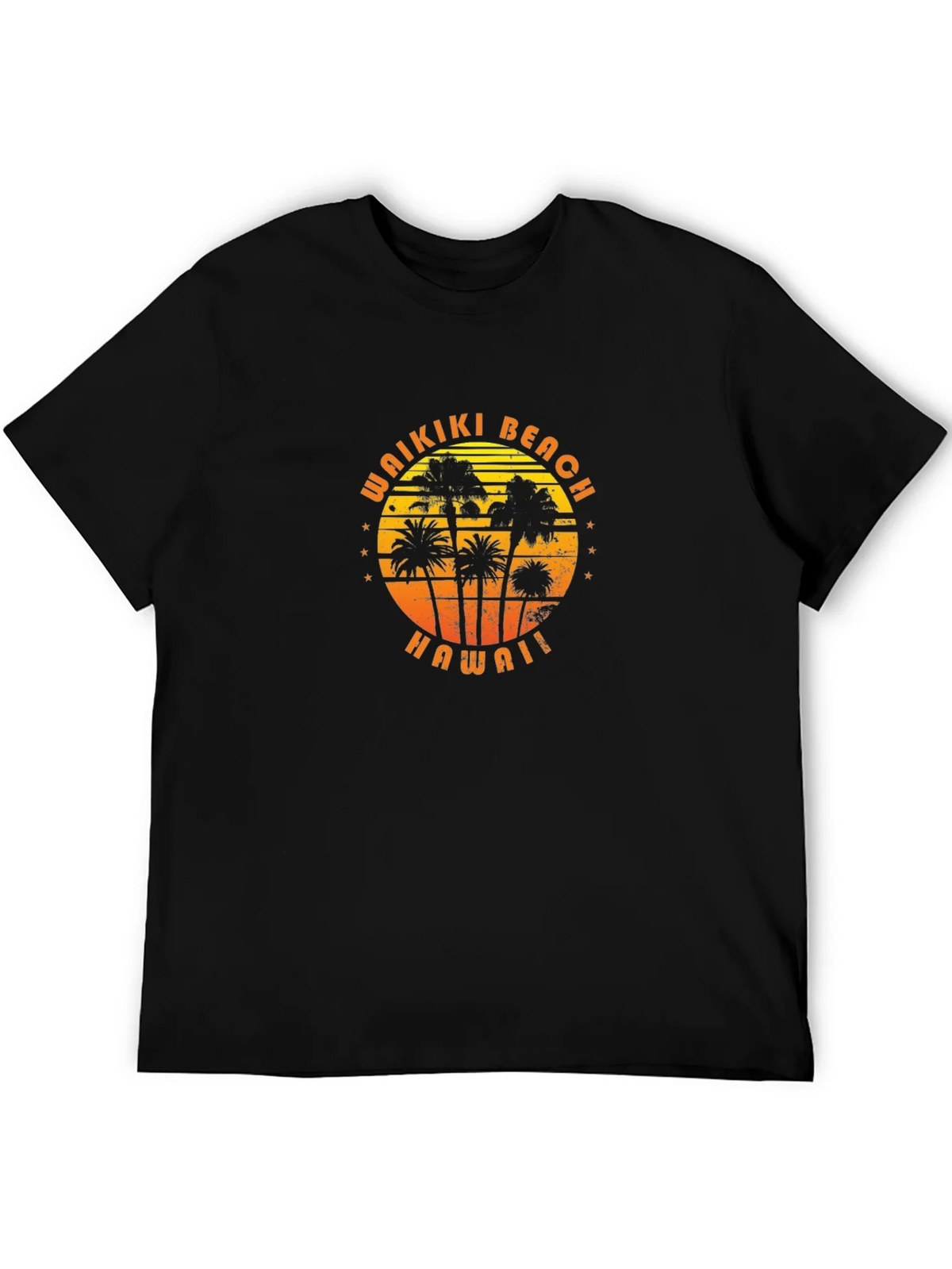 Waikiki Beach Hawaii Palm Tree Graphic T-Shirt product image 5