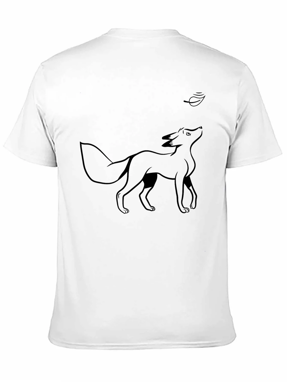 Black Fox & Leaf Graphic Tee - Stylish Animal Print Shirt product image 2