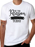 Be The Reason Smile T-Shirt - Inspirational Quote Tee product image 1
