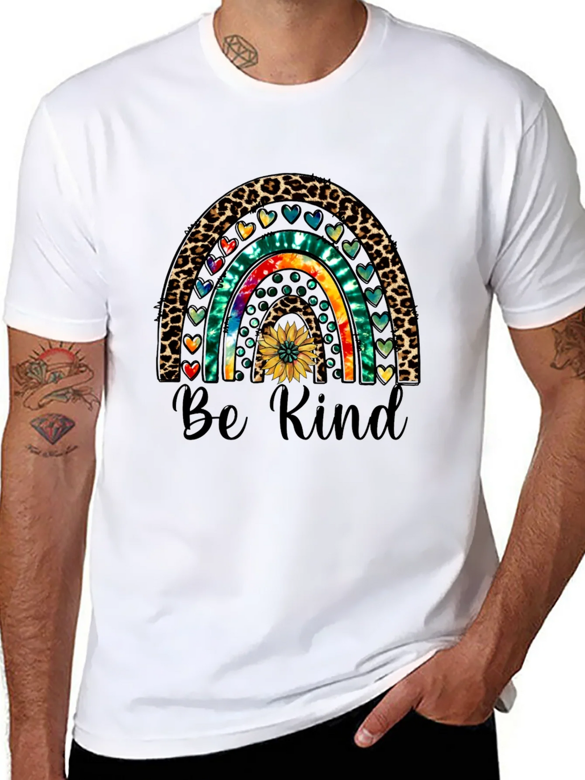 Be Kind Rainbow Graphic Tee - Casual Comfort product image 7
