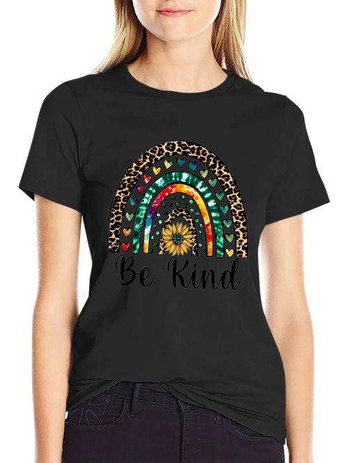 Be Kind Rainbow Graphic Tee - Casual Comfort product image 2