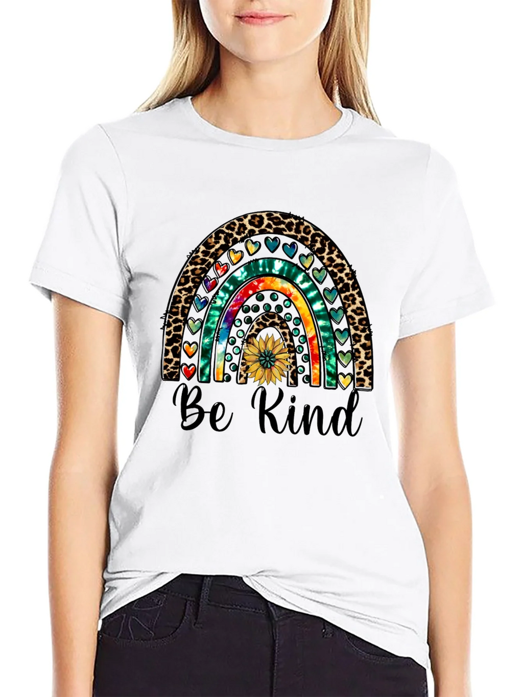 Be Kind Rainbow Graphic Tee - Casual Comfort product image 8