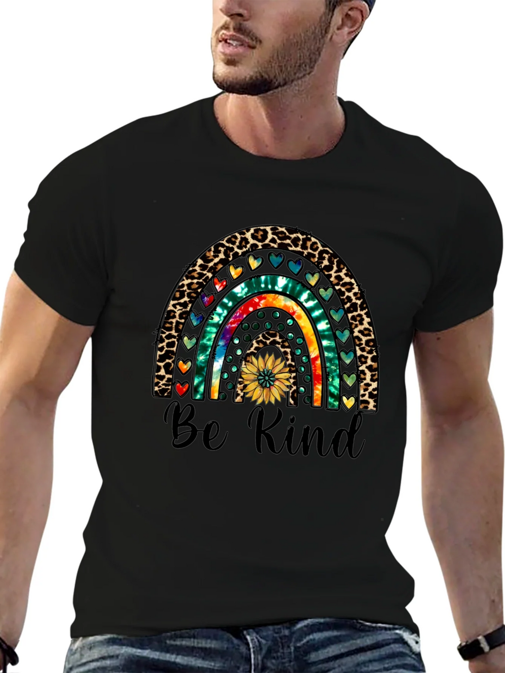 Be Kind Rainbow Graphic Tee - Casual Comfort product image 6