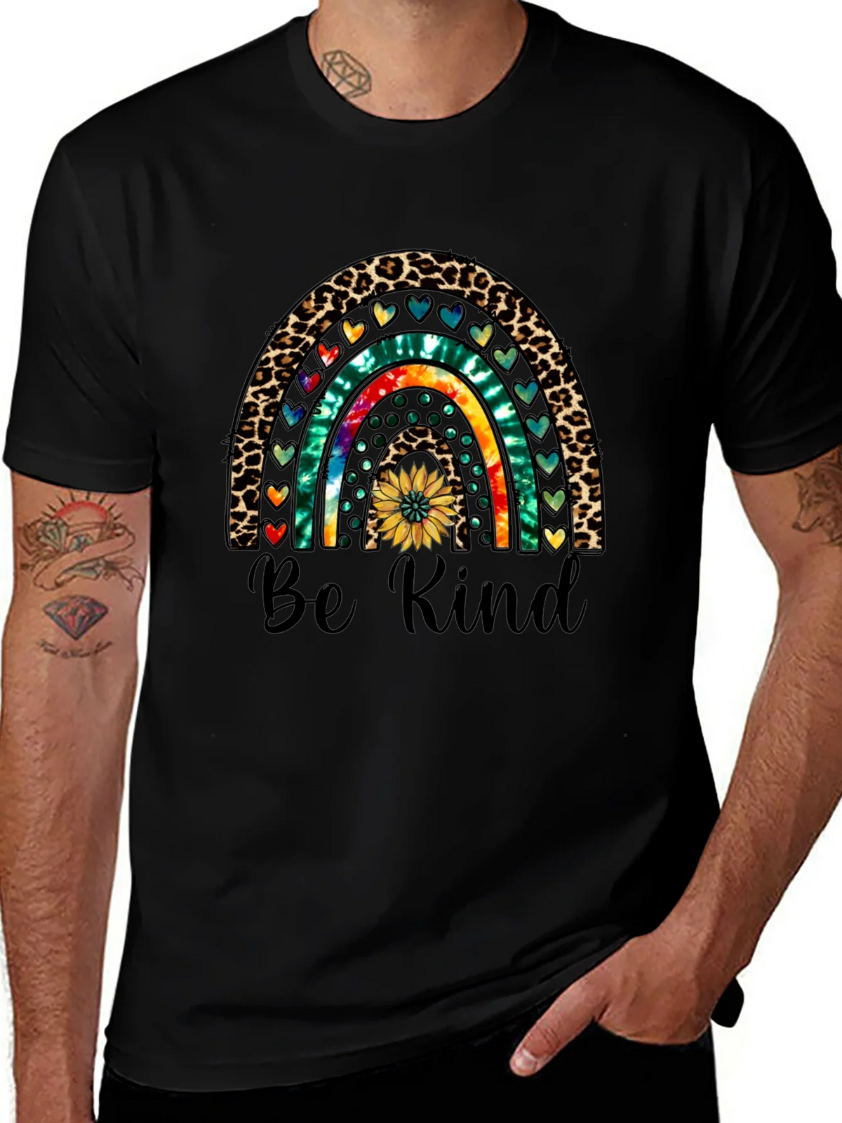 Be Kind Rainbow Graphic Tee - Casual Comfort product image 1