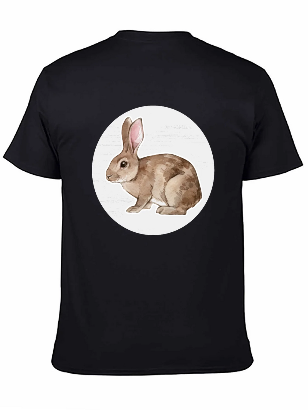 Rabbit Graphic Tee - Black Cotton Blend product image 3