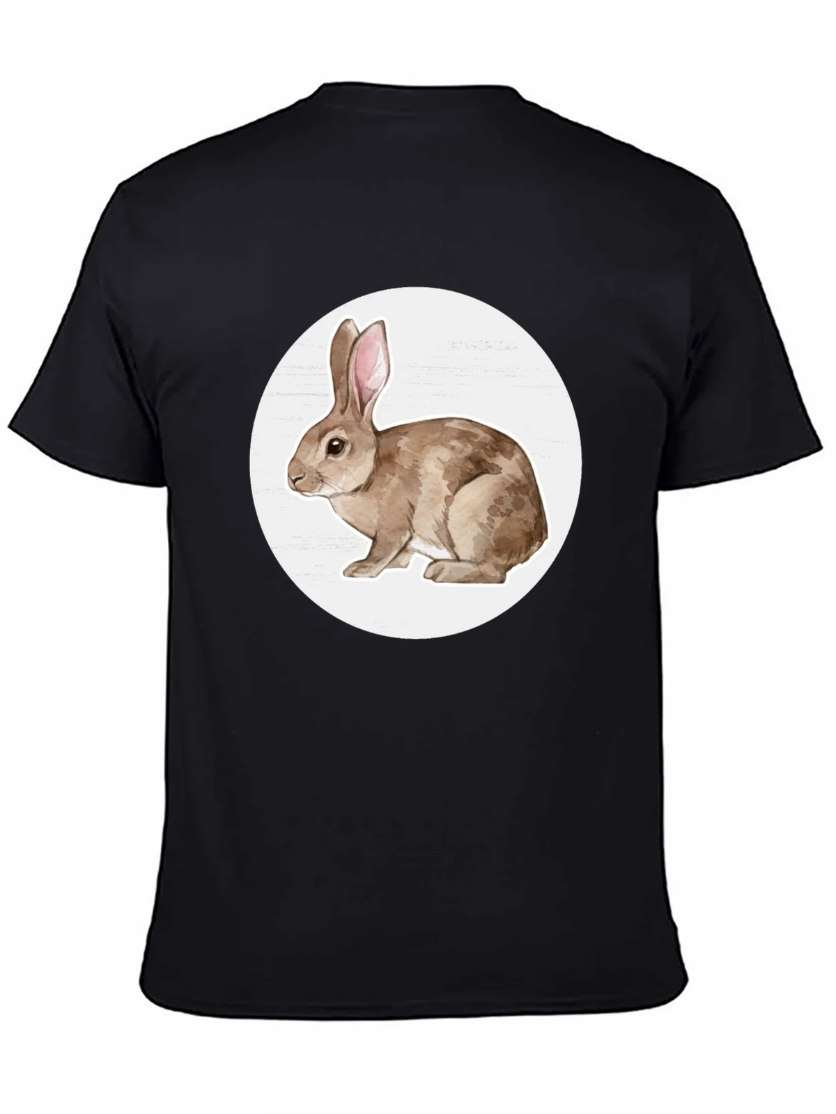 Rabbit Graphic Tee - Black Cotton Blend product image 3