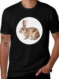 Rabbit Graphic Tee - Black Cotton Blend product image 1