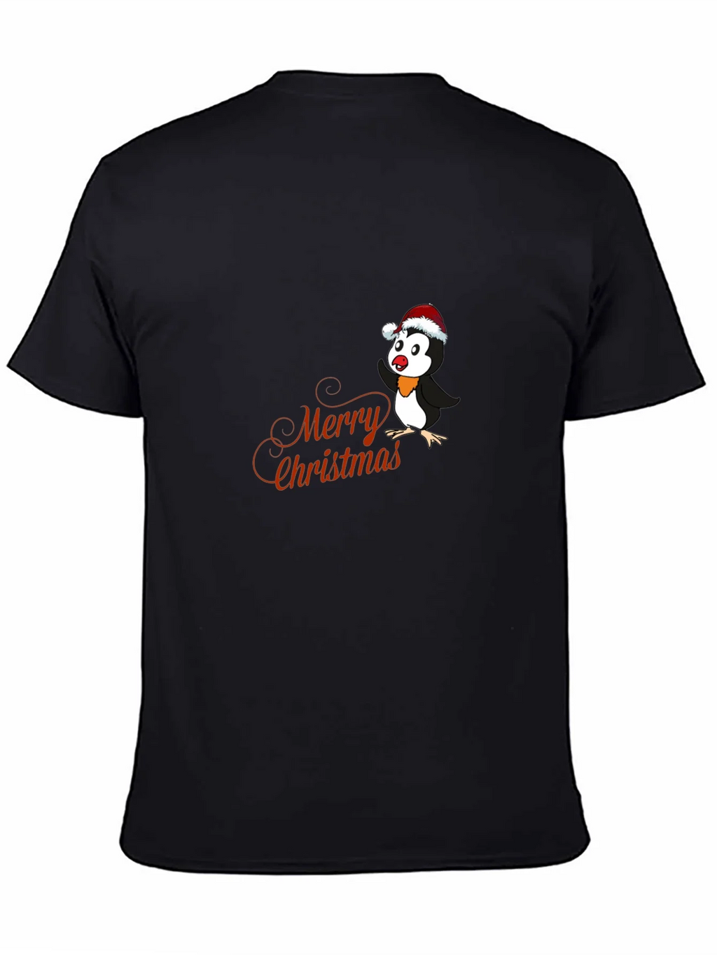 Festive Penguin Merry Christmas Graphic T-Shirt product image 4