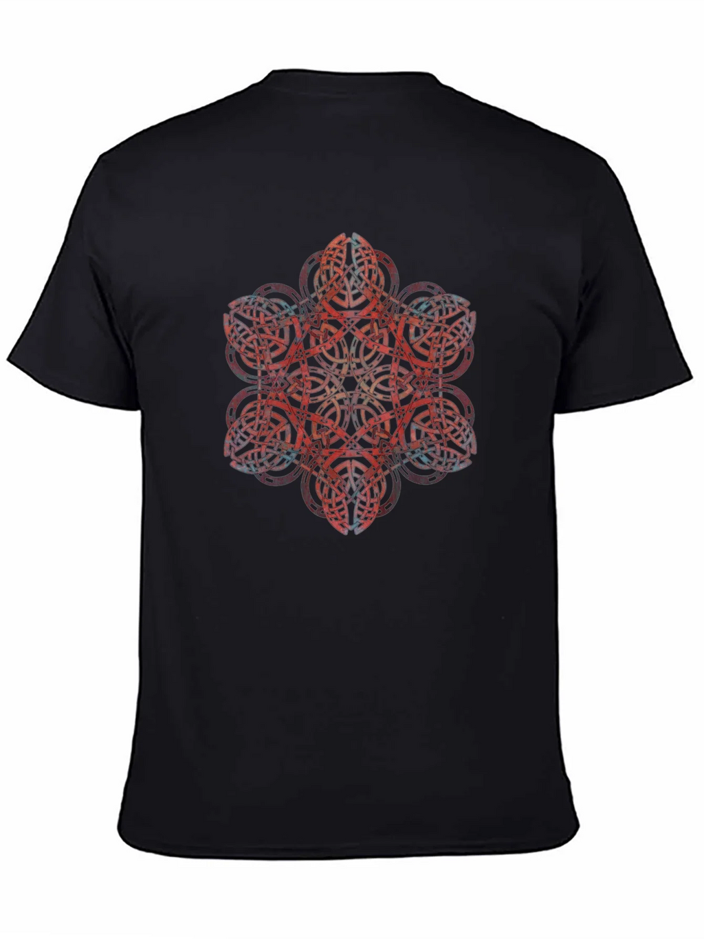 Geometric Mandala Graphic Black T-Shirt product image 4