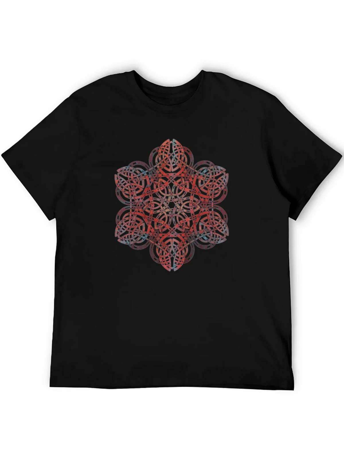 Geometric Mandala Graphic Black T-Shirt product image 5