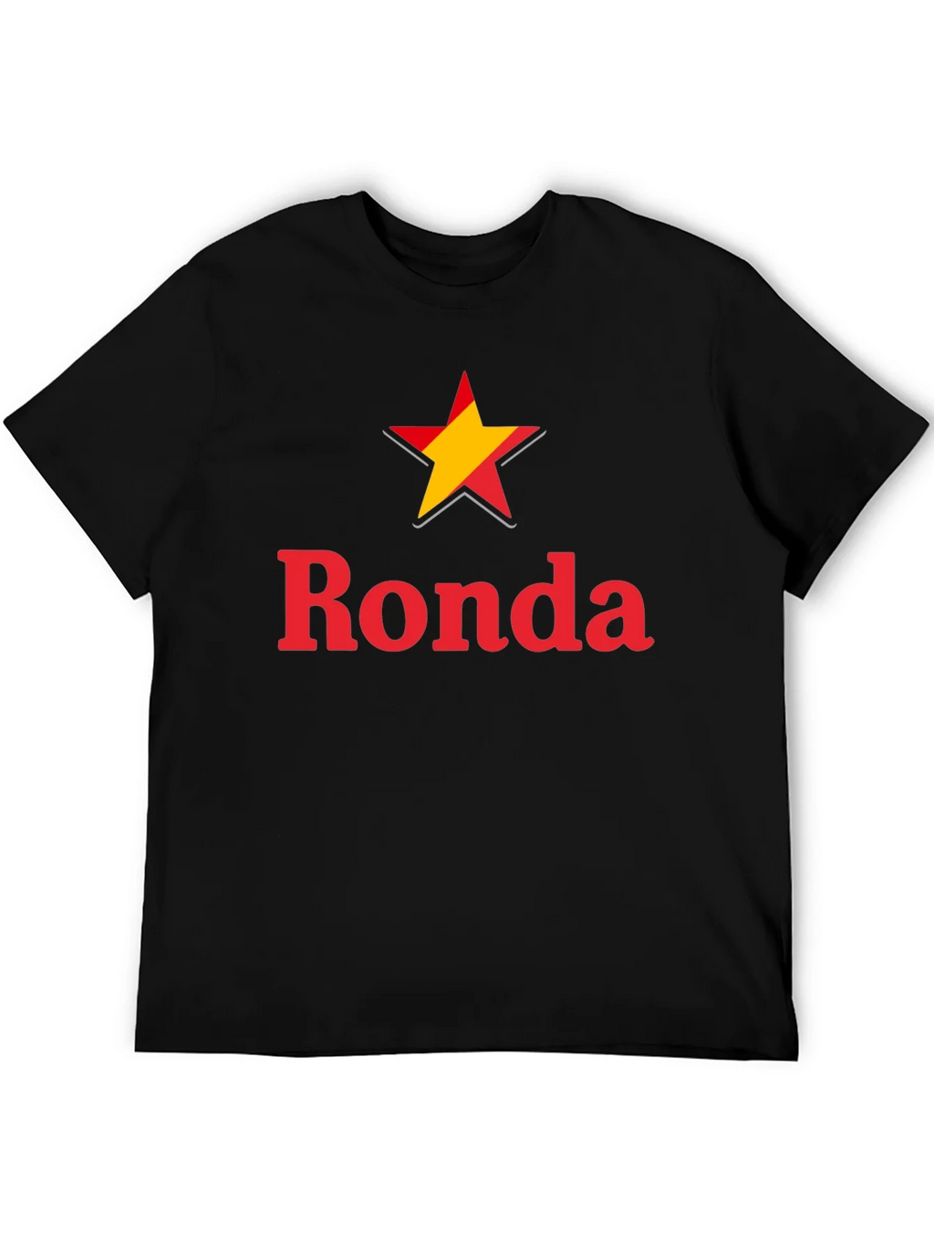 Ronda Star Graphic Tee - Casual Black T-Shirt product image 5
