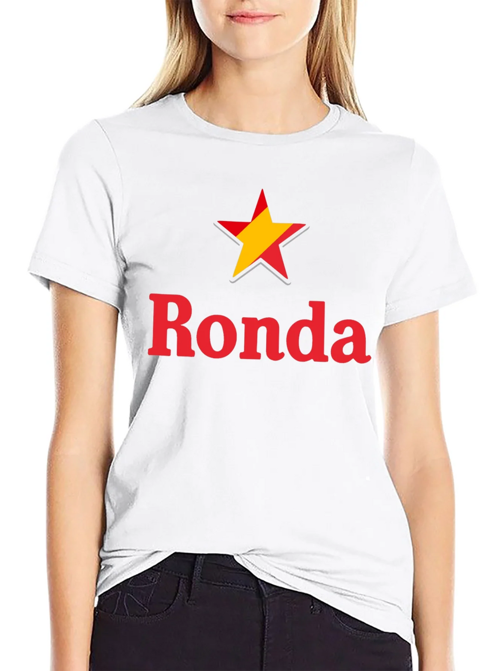 Ronda Star Graphic Tee - Casual Black T-Shirt product image 8