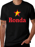 Ronda Star Graphic Tee - Casual Black T-Shirt product image 1