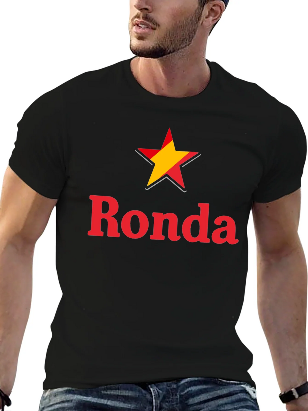 Ronda Star Graphic Tee - Casual Black T-Shirt product image 6