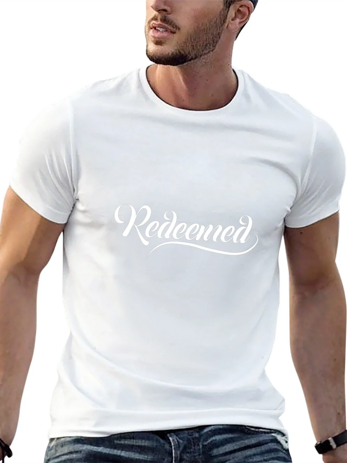 Redeemed Graphic Print Black Cotton T-Shirt product image 12