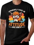 Attitude Cow Graphic Tee - Trendy Unisex T-Shirt product image 1