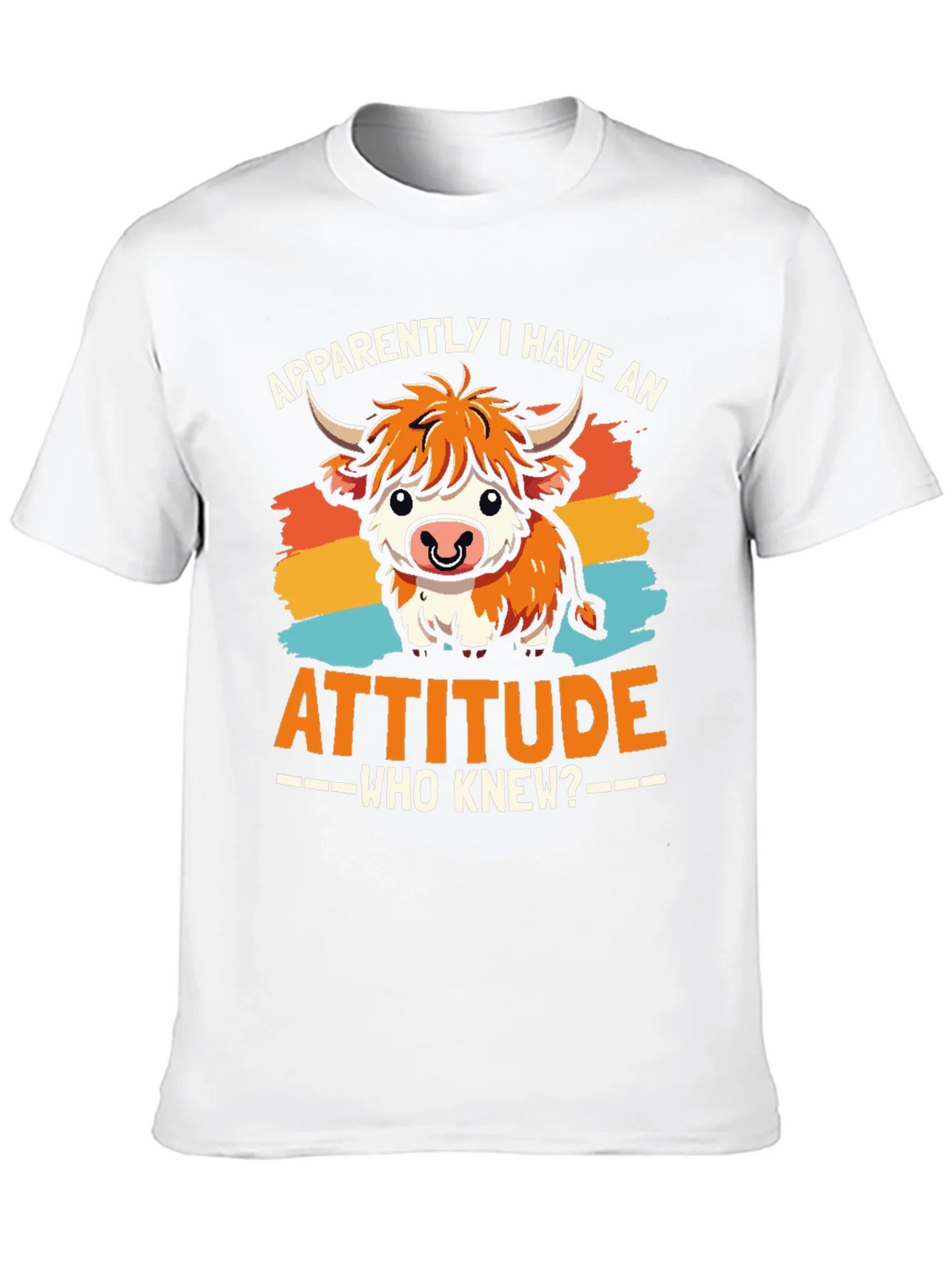 Attitude Cow Graphic Tee - Trendy Unisex T-Shirt product image 9