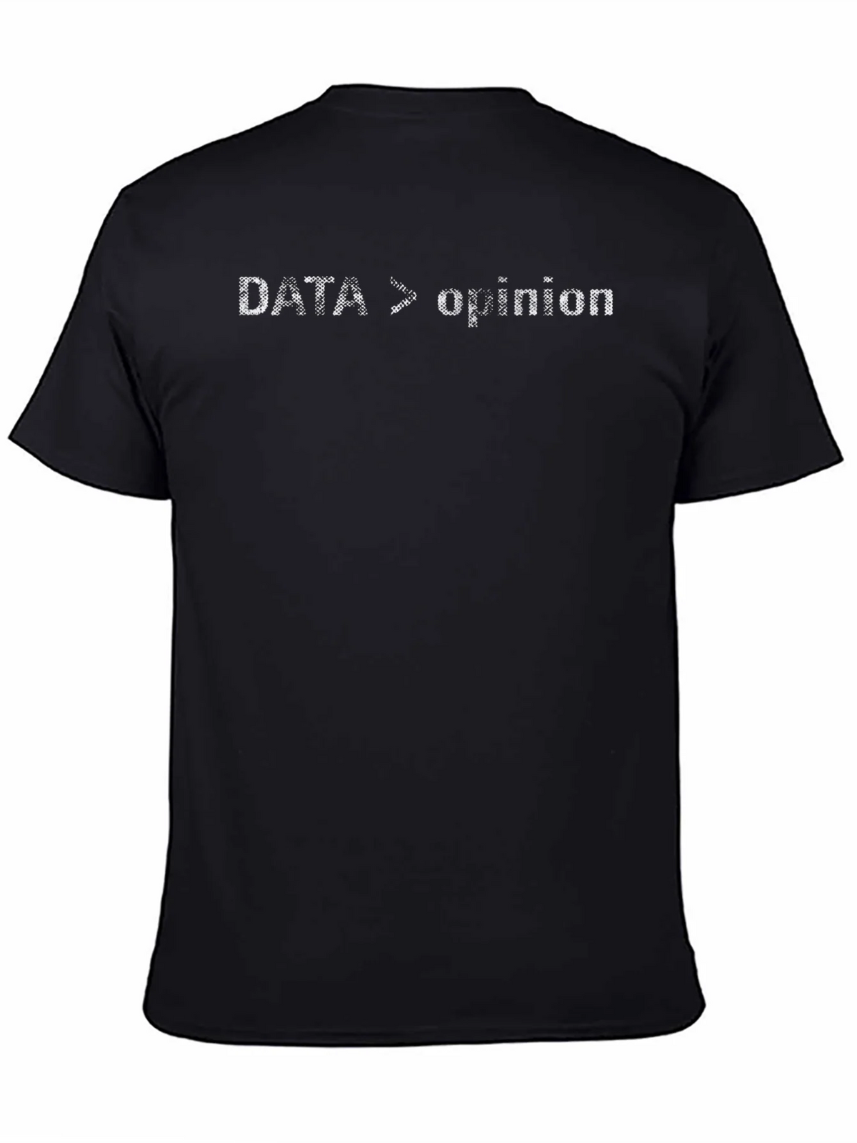 Data Over Opinion Graphic Tee - Black Cotton Blend product image 4