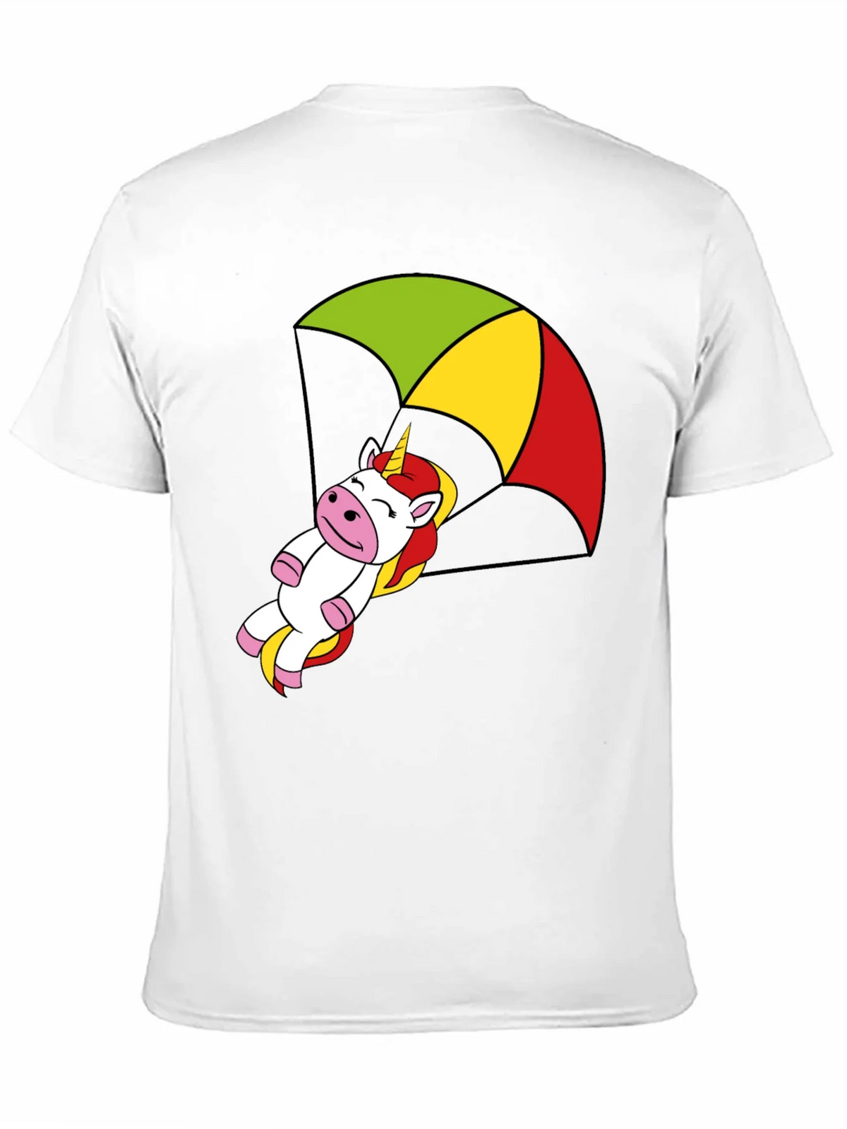 Unicorn Parachute T-Shirt - Black Cotton Tee product image 10