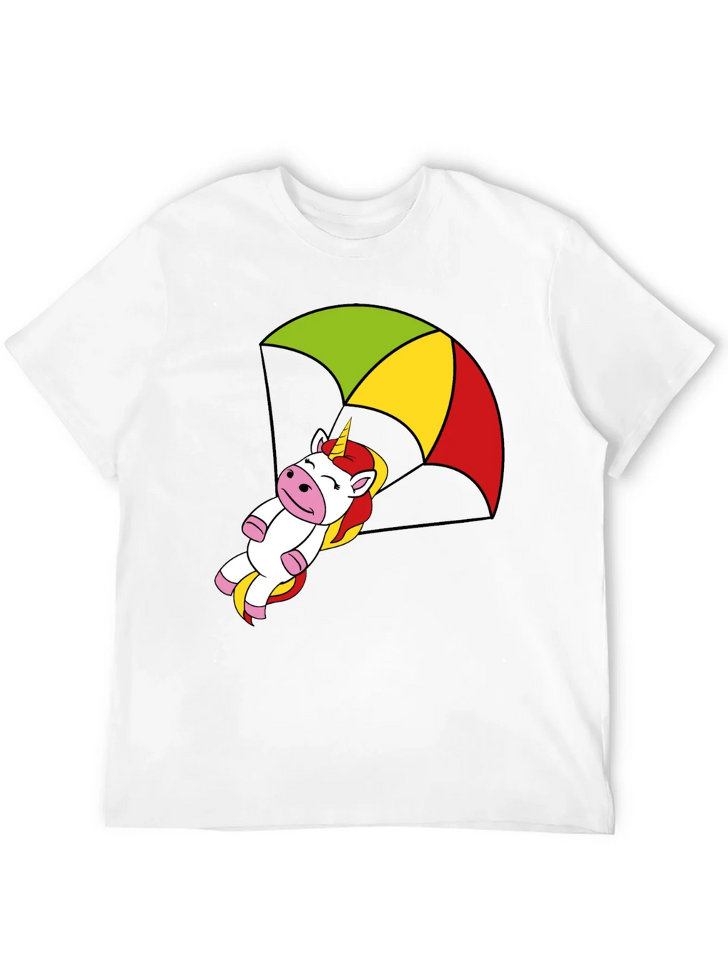 Unicorn Parachute T-Shirt - Black Cotton Tee product image 11