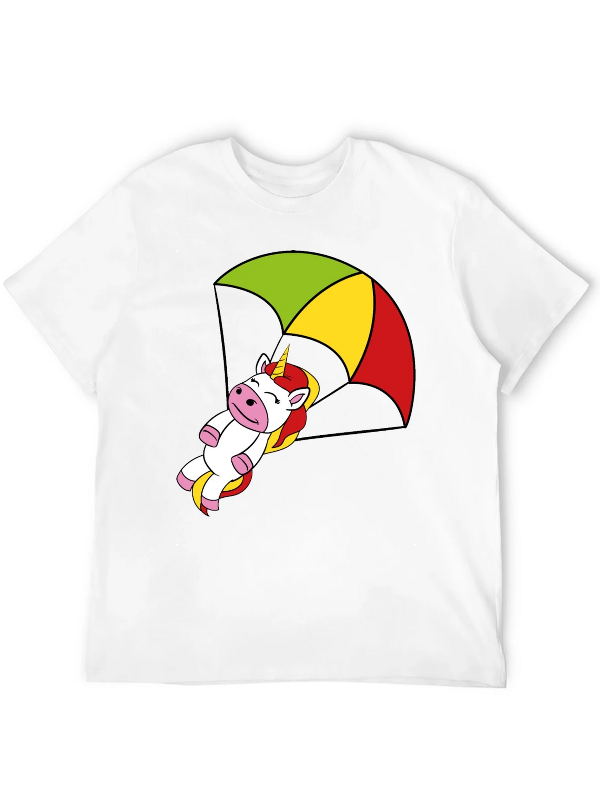 Unicorn Parachute T-Shirt - Black Cotton Tee product image 11