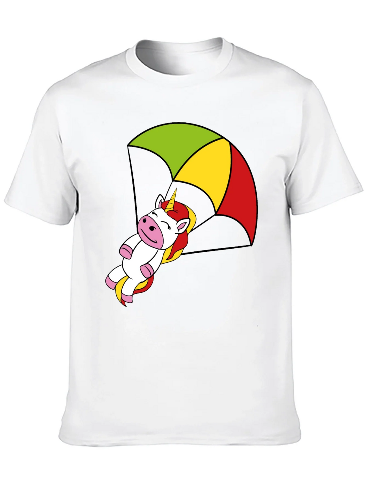 Unicorn Parachute T-Shirt - Black Cotton Tee product image 9